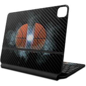 Carbon Fiber Skin Compatible with Apple Magic Keyboard for iPad Pro 13‑inch (M4) 2024 - Basketball Orb - Premium 3M Vinyl Protective Decal Cover - Easy to Apply | Crafted in The USA by MightySkins