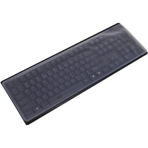 Universal Keyboard Cover for PC Desktop Standard Size Keyboard(Width 17.6" x Height 5.4"), Ultra Thin Silicone Waterproof/Anit-dust Keyboard Protector Skin-Clear