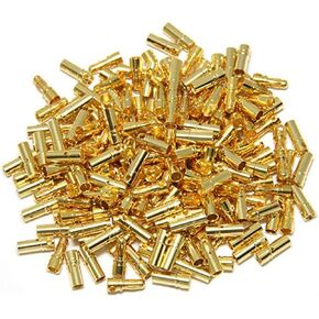 ShareGoo 20 Pairs 3.5mm Male & Female Gold Banana Plug Bullet Connector Plug for RC Battery ESC Motor +1 Lipo Battery Strap