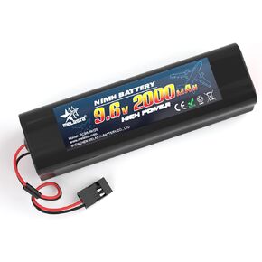 melasta 9.6V 2000mAh NiMH RC Receiver Battery with Hitec Connectors, Rechargeable Battery Pack Compatible with Futaba RC Receivers Airplanes Aircrafts