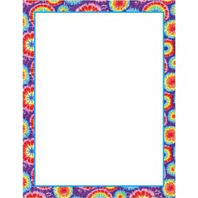 Barker Creek Designer Computer Paper, Tie-Dye, 8.5" x 11", Decorative Printer Paper, Stationery, 50 Sheets per Pkg, Home, School and Office Supplies (715)