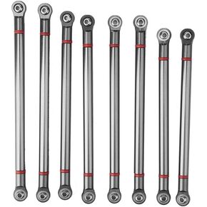 RC Car Chassis Link Rod, 8 Pcs Aluminum Alloy Chassis Link Rod for SCX10 1/10 Scale 313mm Wheelbase RC Crawler Car(Color)