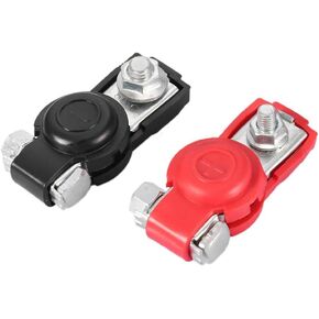 Aramox Battery Terminals Connector, 2Pcs Universal Car Battery Terminals Cable Terminal Clamps Connectors with Protective Cover