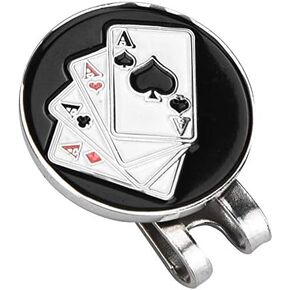 علامات كرة الجولف مع مشبك قبعة الجولف المغناطيسي لأوراق اللعب على شكل علامة كروية لإكسسوارات كرة الجولف in Kuwait