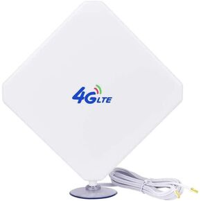 4G Antenna TS9 LTE Antenna High Gain Long Range Network Antenna with Suction Cup and 10ft Extension Cable for 4G WiFi Router Mobile Hotspot Outdoor Signal Booster TS9 Male Connector