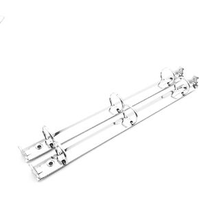 2Pcs Metal Standard Letter Size 3-Ring Binder Mechanism with Booster ，3 O Rings,1 inch=25mm Capacity,20mm Base Width,Loose Leaf Binding Spines Combs for Organizers DIY Planners (Silver)