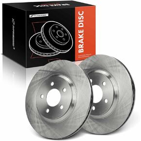 A-Premium 12.43 Inch (315.6mm) Front Drilled and Slotted Disc Brake Rotors Set Compatible with Select Ford Models - Mustang 2005-2014, 3.7L 4.0L 4.6L 2-PC Set