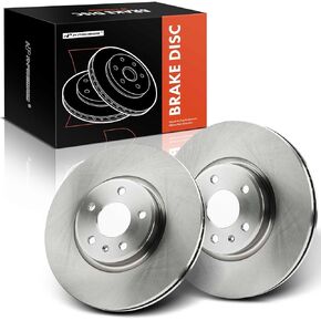 A-Premium 12.60 inch (320mm) Front Drilled and Slotted Disc Brake Rotors Compatible with Select Audi Models - A4 2012-2016, A4 Quattro, Q5, A5, A5 Quattro, A6, A6 Quattro, A7 Quattro, 2-PC Set