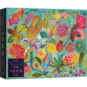 Elena Essex 1000 Piece Puzzle for Adults - Tropical Bliss | Puzzles | Puzzles for Adults 1000 Pieces | Colorful Fruit Floral Puzzle | Size 20x28inches
