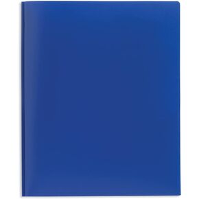 Office Depot® Brand School-Grade 3-Prong Poly Folder, Letter Size, Blue