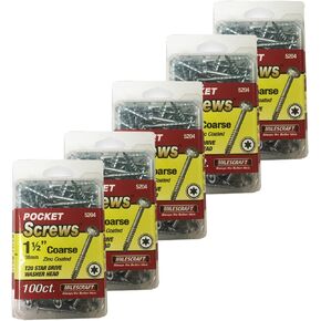 Milescraft 7354 Torx Pocket Hole Screws - Self Tapping, 1.5"