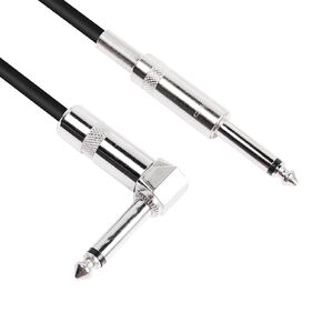 PNGKNYOCN 1/4 Inch Guitar Cable,50cm 90 Degree 6.35mm TS Male to Male Patch Audio Cable Professional Instrument Cable for Guitar，Amplifiers, Mixers and More