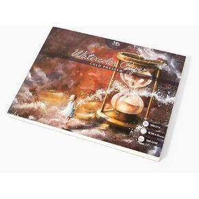 لوحة ألوان مائية - ورق ألوان مائية ممتاز مضغوط على البارد وخالي من الأحماض مقاس 8.5 × 11 بوصة (30 ورقة) - مثالي للمزج والطبقات والألوان المائية والوسائط المختلطة - للمحترفين والطلاب - MozArt in Kuwait