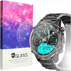 Compatible for WalkerFit M6 Ultra Smart Watch Screen Protector, [3 Pack] 9H Tempered Glass Screen Protector Film Compatible for WalkerFit M6 Ultra 1.43 Inches Smart Watch (6 Pack)