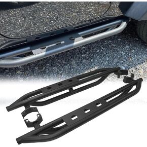 KUAFU Side Step Compatible with 2007-2018 Jeep Wrangler JK 2 Door Nerf Bars Running Board Guards Armor Kit Powder Coated Steel Black