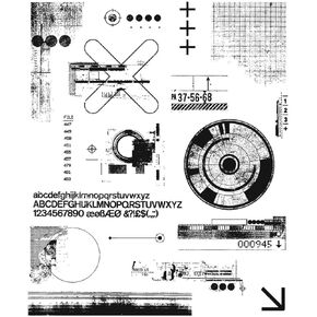 Stampers Anonymous Cling RBBR Stamp Set Gltch, Mini Glitch