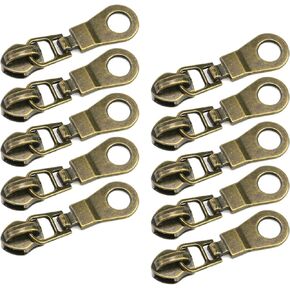 10 PCS #5 Zippers,Chinflly Nylon Sliders Zipper Zipper Replacement Zipper Repair Kit for Jacket Coat Luggages Purses Bags,Brown