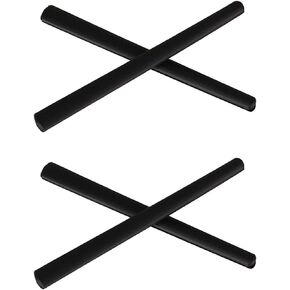 Replacement Temple Ear Socks for Oakley Metal Plate OX5038 Carbon Plate OX5079 Eye Glass Frames (Black - 2 Pairs)