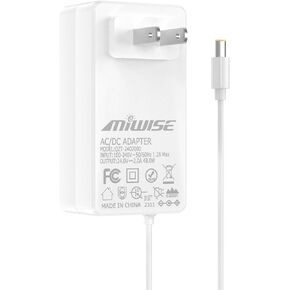 Power Supply Adapter DC24 3A 72W AC to DC Converter Transformer 100-240V AC Input,forfor COB LED Strip, CCTV Camera,White,2.1mm X 5.5mm US Plug