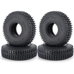 RCLIONS Rubber 1.0 Tires Multi Terrain Pin Crawler Tyre 65x20mm for TRX4M SCX24 RC Crawler Car