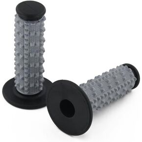2pcs 7/8" Universal Motorcycle Handlebar Grips Pillow Grip Anti-Slip Rubber Racing Grip for Dirt Bike Motocross （Black）