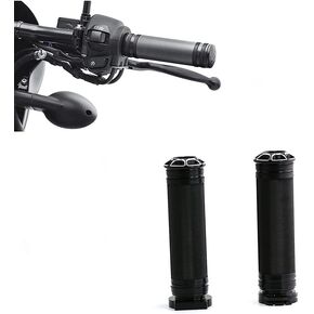 أفضل تصميم مقبض يد للدراجات النارية CNC من سبائك الألومنيوم 22 مم مقبض مقود الدراجة متوافق مع موديلات Harley Street 750 500 (أسود وأبيض) in Kuwait