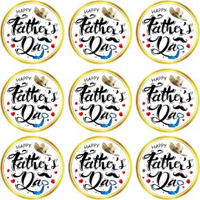 FLYAB 36pcs Happy Fathers Day Stickers Labels 1.5" Father's Day Gift Tags Stickers Father's Day Labels Stickers for Envelope Seals Cards Wrap Box Fathers Day Pary Favor Decorations