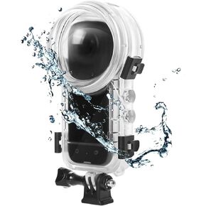 حافظة غوص 50 متر متوافقة مع كاميرا الحركة Insta360 X4 حافظة مقاومة للماء مع ملحقات دعامة غطاء تصوير تحت الماء بطول 164 قدم لحقيبة الغوص Insta 360 X4