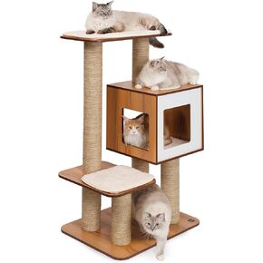 Catit Vesper High Base Giant Cat Tree, Cat Furniture, Walnut