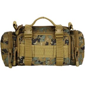 UNISTRENGH Utility 3P Military Tactical Duffle Waist Bags MOLLE Assault Shoulder Backpack Multifunction EDC Pouches Heavy Duty Fanny Packs (ACU camouflage)