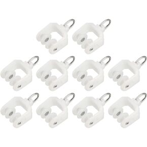 Curtain Track Rollers (9mm/0.35") 30Pcs, Plastic Twin Wheeled Carriers Drapery Rail Sliding Glider - for Home Room Window Curtain Tracks