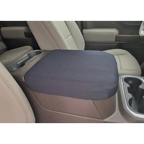 Auto Console Covers- Fits The Chevy Silverado Z71 2019-2024 1500, 2500, and 3500 Center Console Cover Neoprene Fabric (Black) in Kuwait
