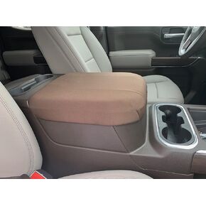 Auto Console Covers- Fits The Chevy Silverado Z71 2019-2024 1500, 2500, and 3500 Center Console Cover Neoprene Fabric (Black)