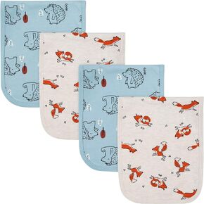 ONESIES 4-Pack Baby Boys Fox Burp Cloths