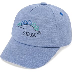 Kids Embroidery Dinosaur Sun Hat Visor,Toddler Boy Summer Sun Protection Hat Baseball Hat,Beach Sun Hat for Children