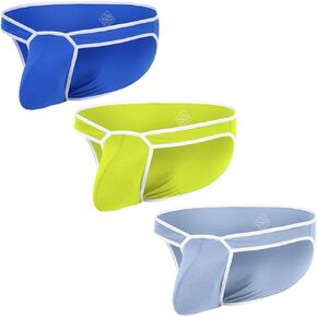 Men's Stretch Briefs Soft Breathable Bulge Pouch Low Rise Sexy Underwear Briefs