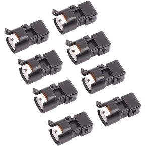 PeakCar Fuel Injector Adapter Connector Kit, (pack of 8) Replacement Compatible with EV1 to USCAR EV6 & EV14 LS1 LS2 LS3