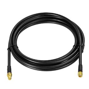 BINGFU WiFi Antenna Extension Coaxial Cable 10ft RP-SMA Male to RP-SMA Female Bulkhead Mount Double Shielded Low Loss ALSR240 Cable for WiFi Wireless Router Hotspot Security IP Camera