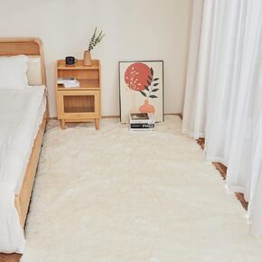 YOBATH Fluffy 8x10 Feet Large Area Rugs for Living Room Bedroom, Big Modern Soft Fuzzy Shaggy Carpet Shag Rugs Girls Boys Kids Nursery Dorm Room, Grey