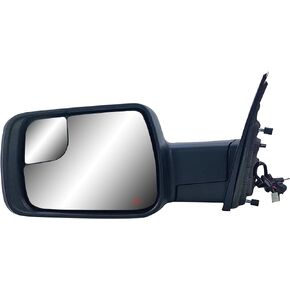 Driver Left Side Door Mirror Power and Heated with Blind Spot Glass Textured Back Cover for RAM 1500 from 2019 to 2024
