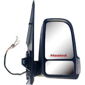 Replacement Driver Left Side Mirror with Power Folding Heated and Signal Light Fit Mercedes Sprinter and Frightliner Sprinter 2019-onward