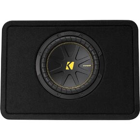 KICKER 50TCWC102 CompC 10-inch Subwoofer in Thin Profile Enclosure, 2-Ohm