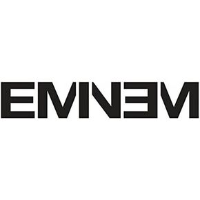 Eminem Decal Sticker Logo, H 1.5 by L 9 Inches, White, Available, Please Message Us Your Color Choice