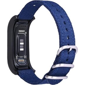 Canvas Nylon Bands Compatible with Garmin Vivosmart 5 tracker Replacement Bands with Case