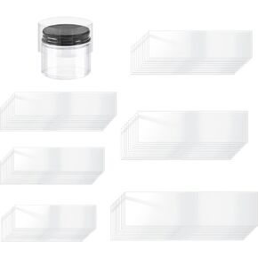 Glarks 480Pcs Clear Heat Shrink Wrap Bands, 6 Sizes Perforated PVC Wrap Bags Multi Sizes Tamper Seal Shrink Bands Heat Shrink Seal Bands Kit for Bottles, Jars, Tubes, Cans and Tins
