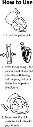 Melting Shape Pendant Guitar Picks Holding Keychain Keyring in Saudi Arabia