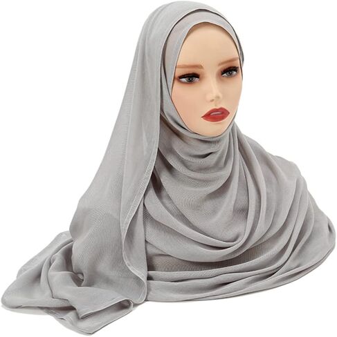 LMVERNA Rayon Hijabs Scarf Solid Headscarf Wraps Muslim Women Hijab Islamic Turban Headbands Foulard in Saudi Arabia