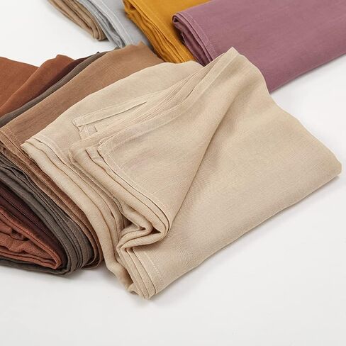 LMVERNA Rayon Hijabs Scarf Solid Headscarf Wraps Muslim Women Hijab Islamic Turban Headbands Foulard in Saudi Arabia