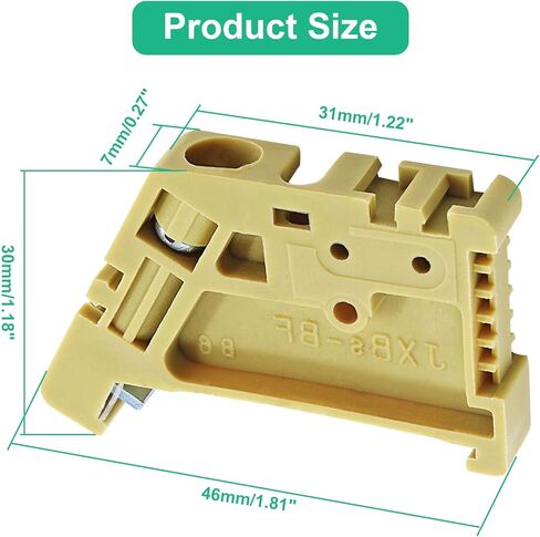 100 قطعة EW-35 DIN محطة السكك الحديدية كتلة نهاية سدادة تصاعد كليب (رمادي) in Kuwait