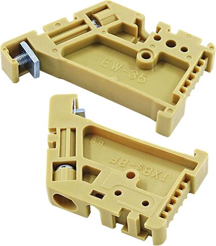 100 قطعة EW-35 DIN محطة السكك الحديدية كتلة نهاية سدادة تصاعد كليب (رمادي) in Kuwait